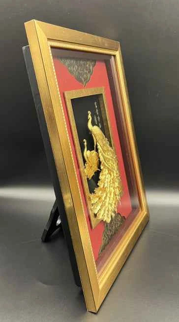 24K真金箔-富貴榮華(孔雀+牡丹)