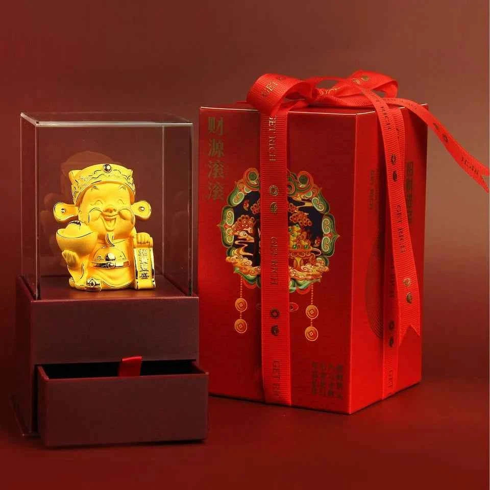 24K擺件財神-招財豐盛(首飾盒)