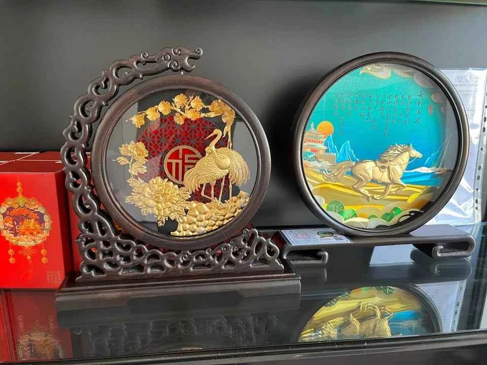 24K真金箔松鶴-延年益壽