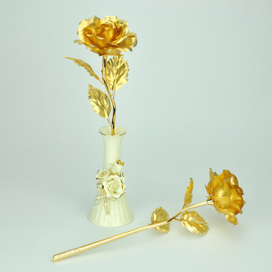 24 K金玫瑰（含陶瓷花瓶）