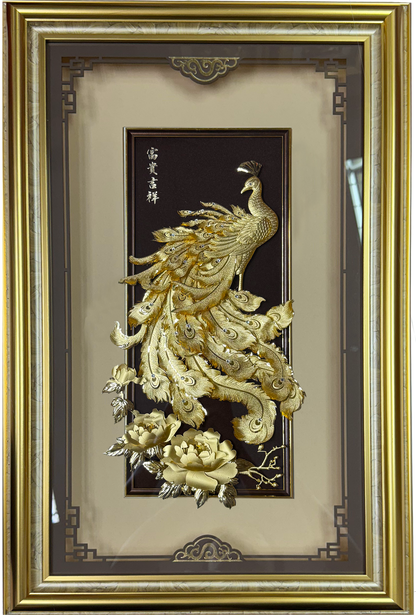 真金箔-富貴吉祥(孔雀)