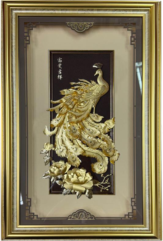 真金箔-富貴吉祥(孔雀)