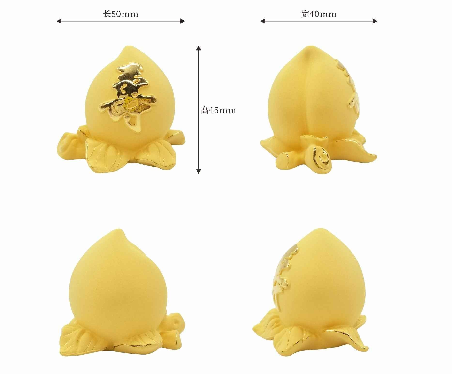 金壽桃- 榮興達禮品定制– 榮興達黃金工藝- 999真金箔禮品