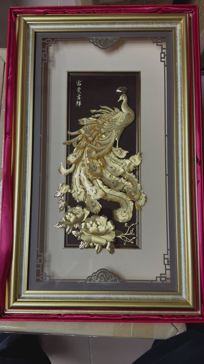 真金箔-富貴吉祥(孔雀)
